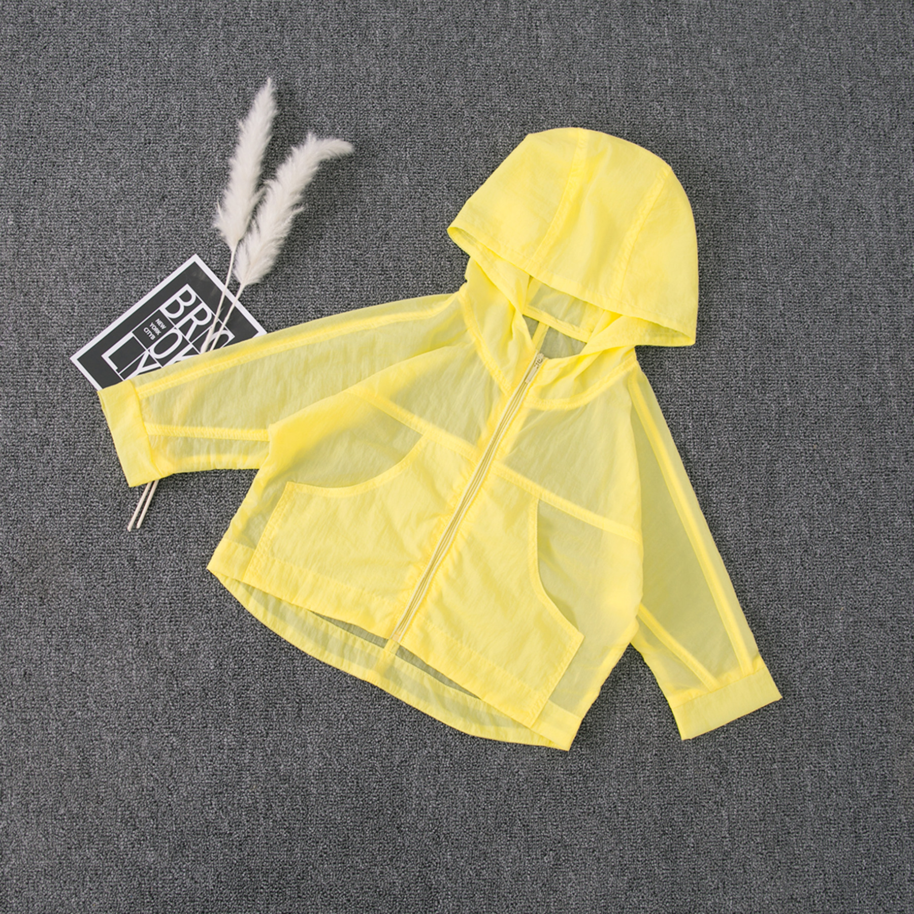 남아 및 여아용 아동 자외선 차단 의류 에어컨 셔츠 아동복 가볍고 통기성이 뛰어난 재킷  부모-자식 의류 여름용 자외선 차단 의류