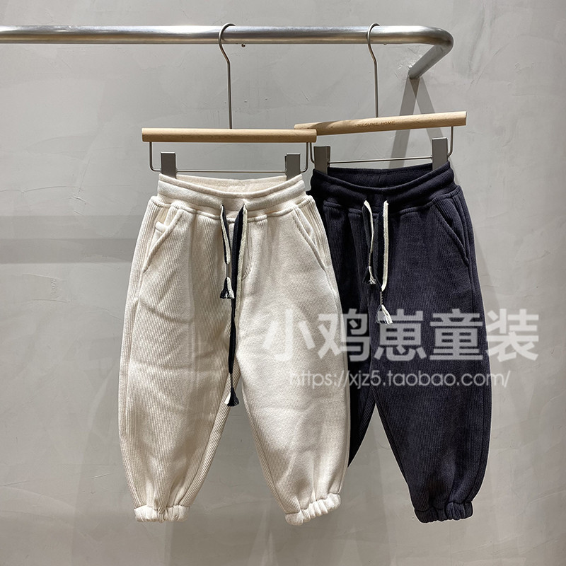 简历家长裤运动裤一体绒儿童卫裤