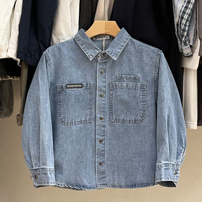 简历童装纯棉牛仔衬衫外套