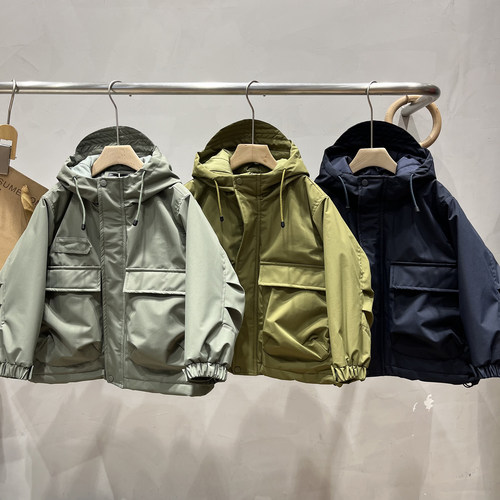 大口袋厚棉服简历家暖男女童冬季