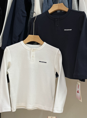 RESUMEHOME简历童装春季新款中大童休闲圆领长袖T恤男女童打底衫