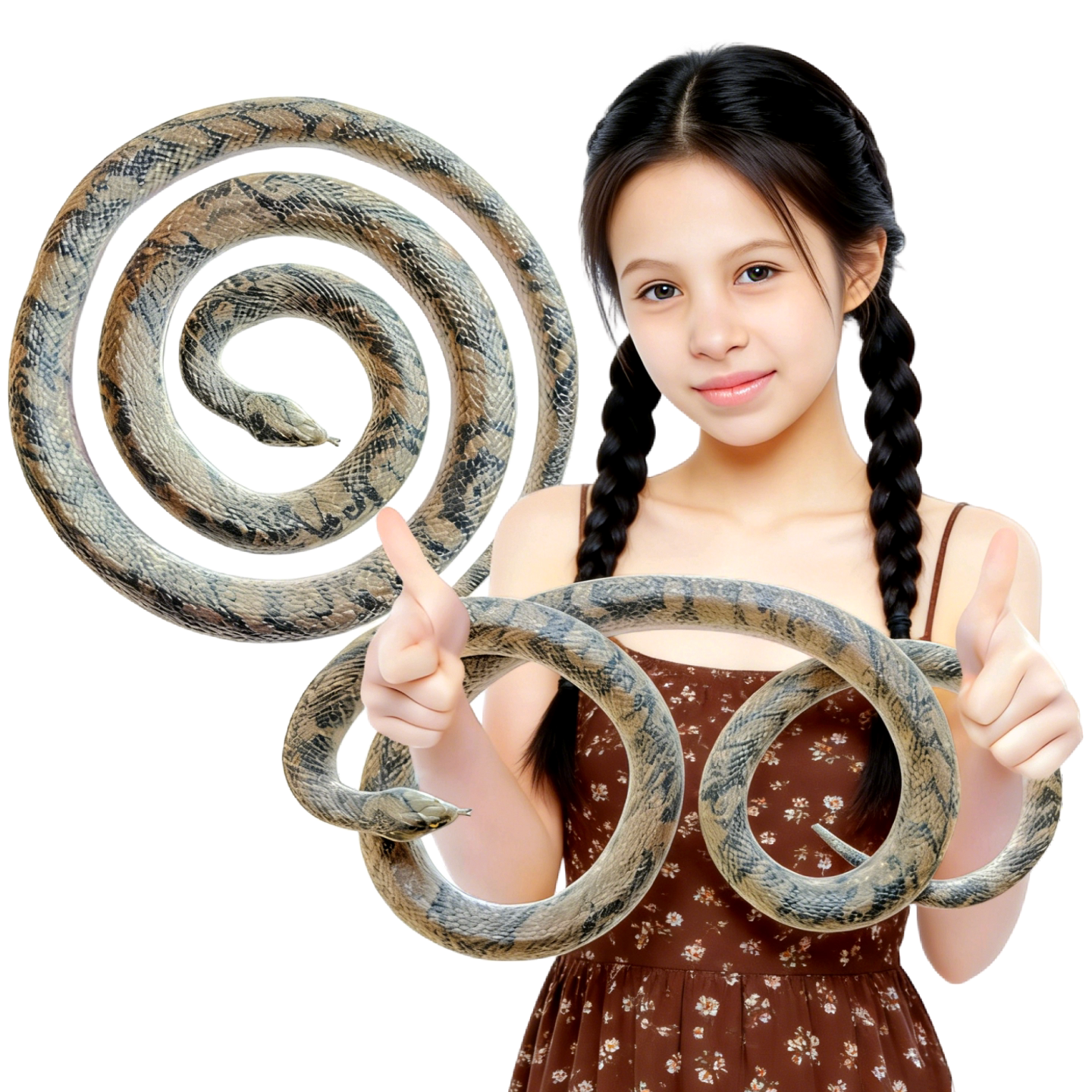 软胶蛇仿真蟒蛇逼真大号彩印蛇儿童玩具假蛇果园菜地驱鸟动物模型