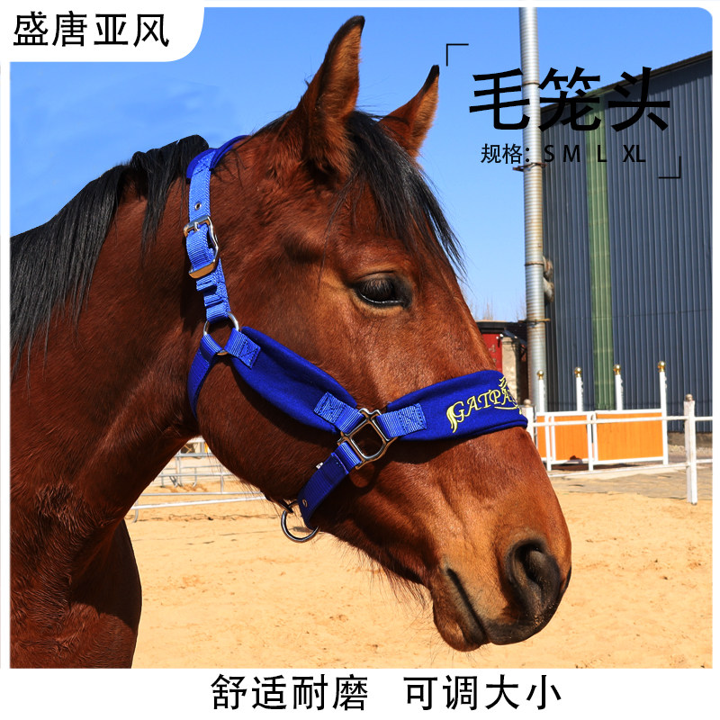毛笼头马术用品马笼头耐磨大小矮马龙头耐用牵可调节