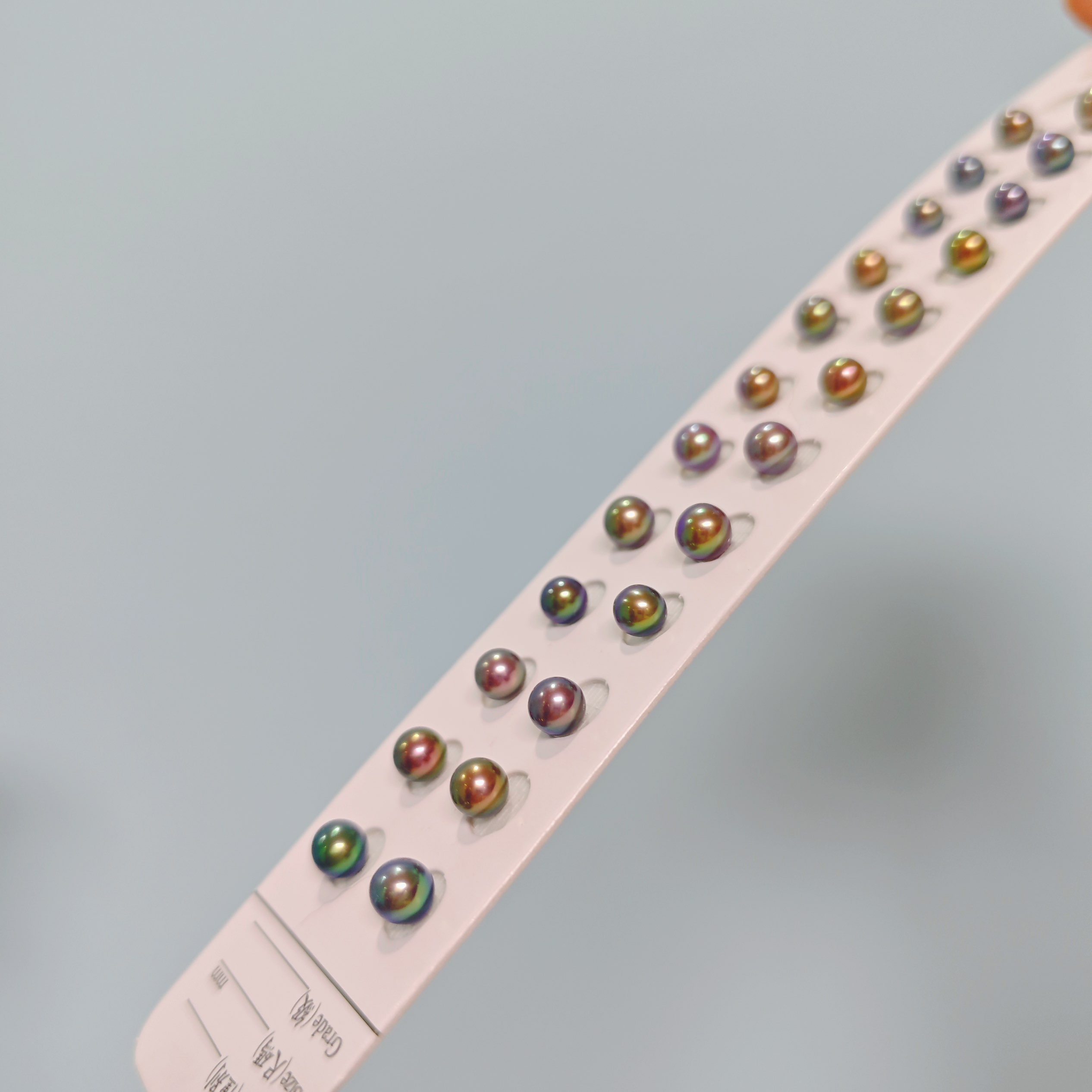 【极光之遇】头档新货！炫彩天然淡水紫色珍珠耳钉5-6mm S925银