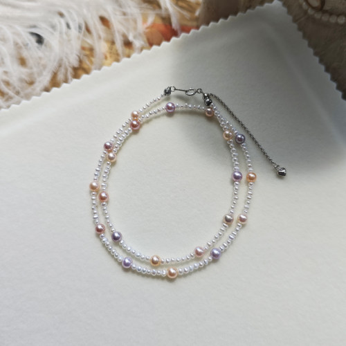 blingbling稀缺无核碎银子项链