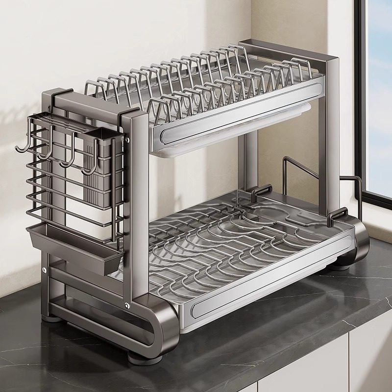 不锈钢厨房置物架多功能台面碗盘碗碟收纳架碗筷收纳盒碗柜沥水架,厨房/烹饪用具,碗架,淘宝优惠券,粉丝福利购,淘宝优惠卷