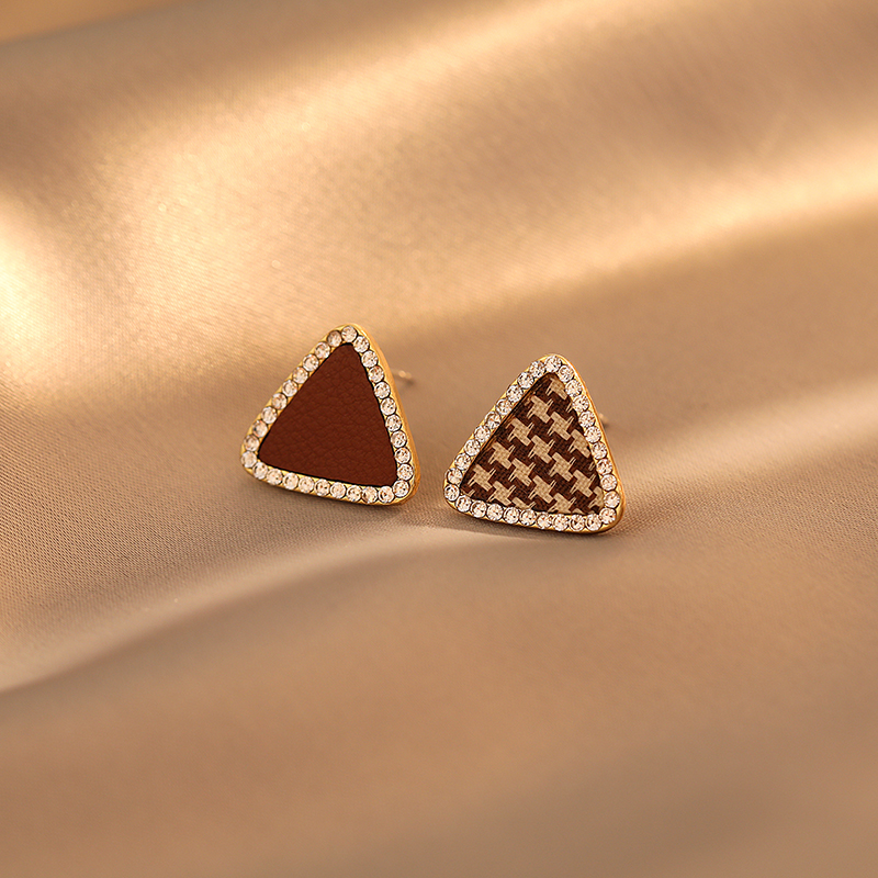 蚊香盘无耳洞耳夹三角几何耳环