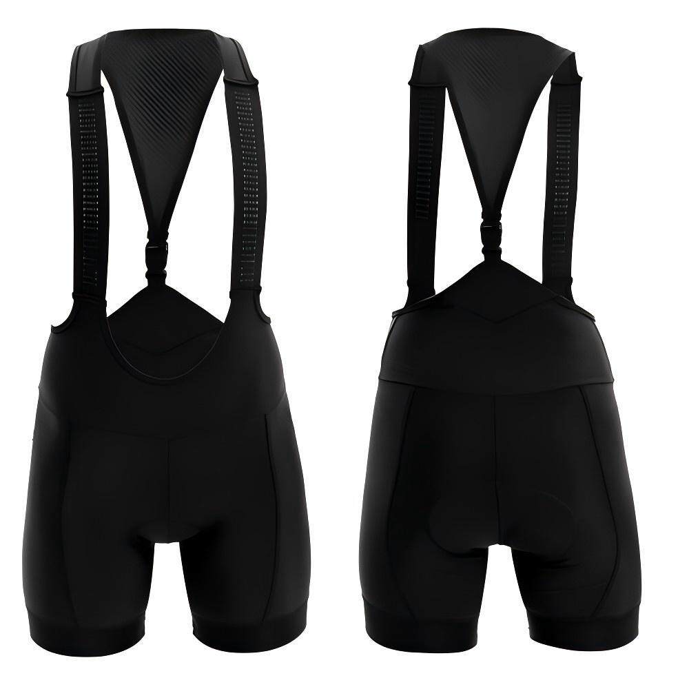 外贸背带卡扣骑行裤红色硅胶坐垫男女公路山地车速干骑行装备