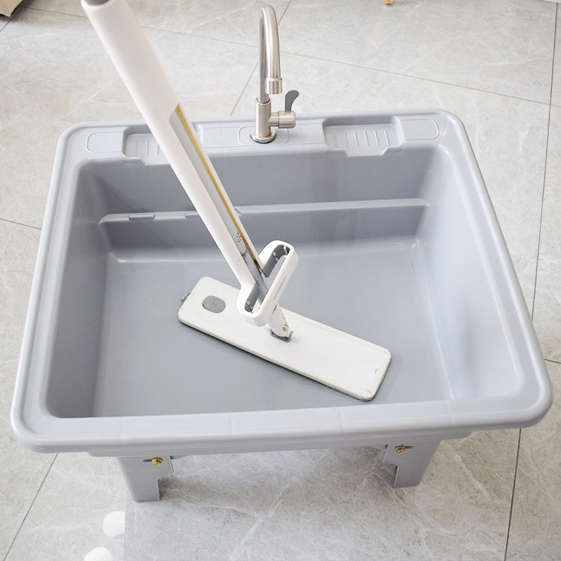 塑料拖把池阳台洗衣池带搓板阳台洗衣盆家用墩布池商用洗拖把池