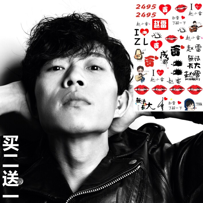 赵雷纹身贴 演唱会脸贴同款刺猬 音乐节活动粉丝贴 我记得 雷子