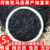 5斤正宗驻马店黑芝麻农家干净饱满无染色熟黑芝麻2025年新 熟