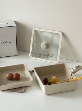 韩国代购进口超实用多功能四角煎锅汤锅平底锅不粘煎牛排锅汤锅