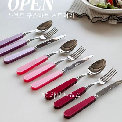 限时产品 韩国代购进口sabre西餐餐具牛排刀叉子勺子