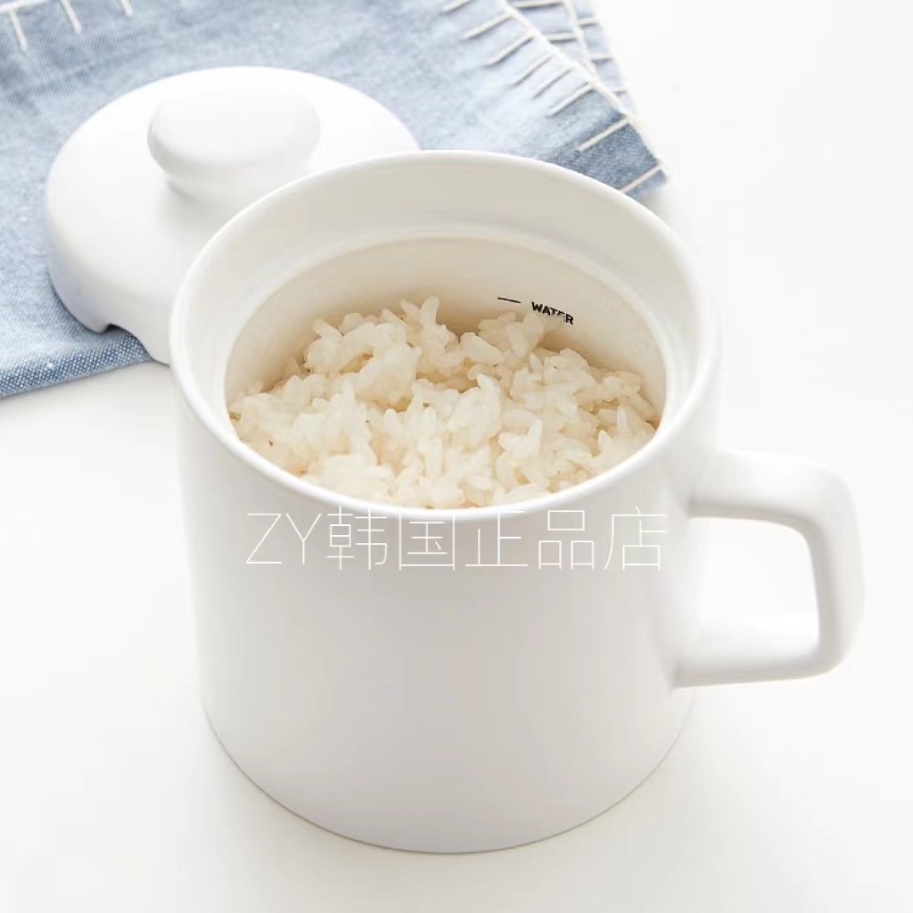 韩国代购进口微波炉专用便携实用饭煮米饭碗家用外出蒸蛋羹陶瓷碗