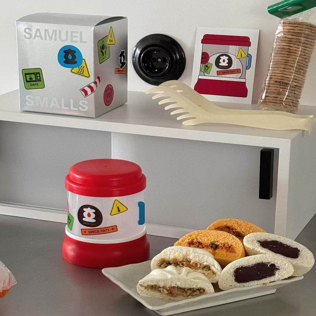 韩国代购进口可爱迷你单人用微波炉专用加热蒸盒加水容器皿热包子