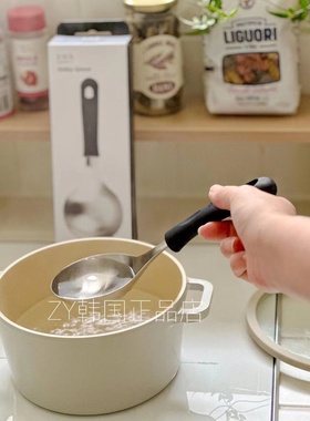 韩国代购超好用不锈钢汤勺喝汤勺粥勺汤匙圆形勺子调羹吃面勺子