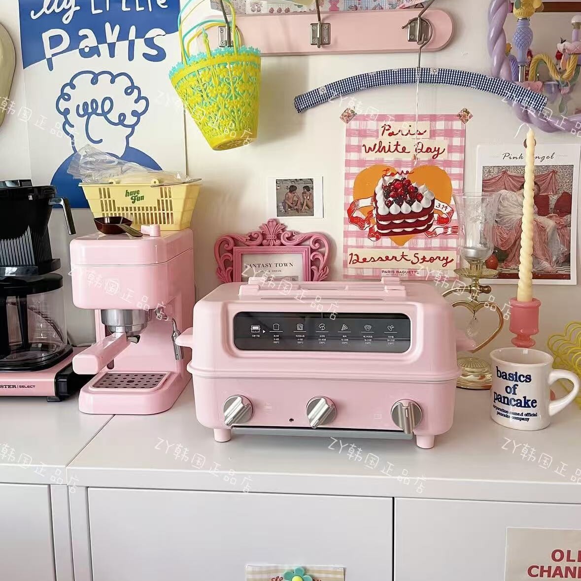 韩国代购代购进口多功能料理过电烤炉烤肉锅韩式火锅烤箱三合一