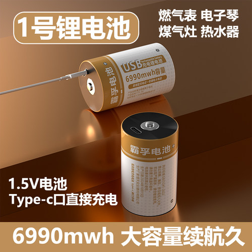 霸孚1号锂充电电池usb大号
