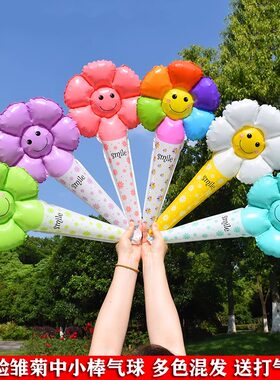 雏菊手持棒气球拍照道具地推礼品