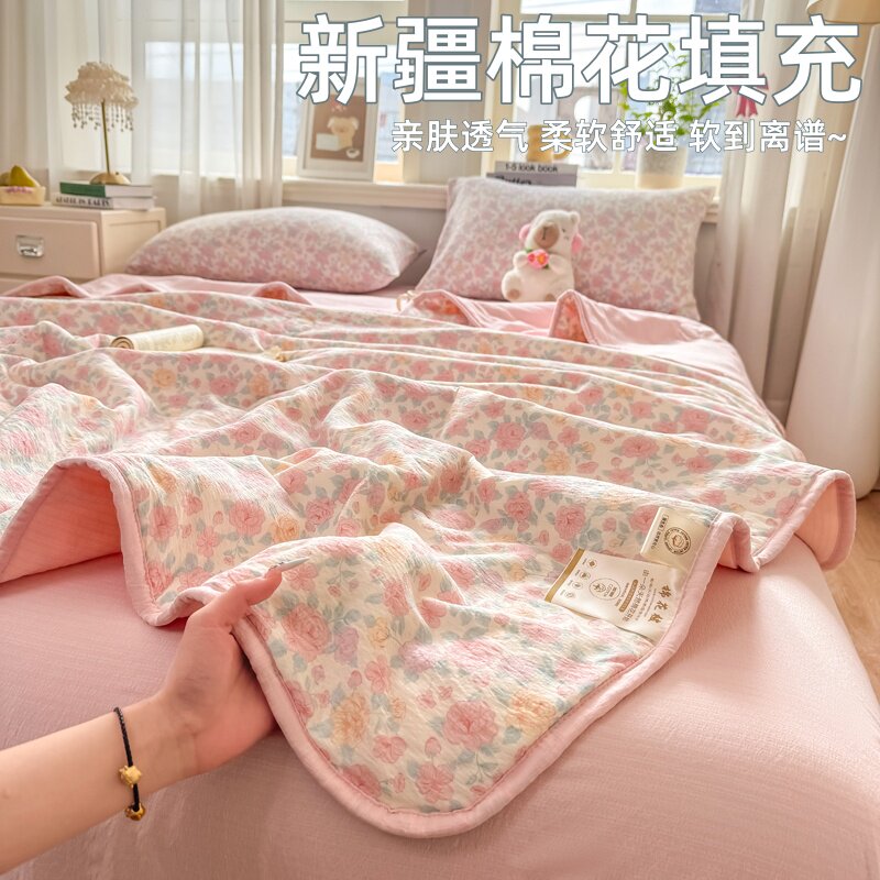 2026新款纯棉花夏凉被空调被可机洗宿舍单人薄被芯夏季被子小清新