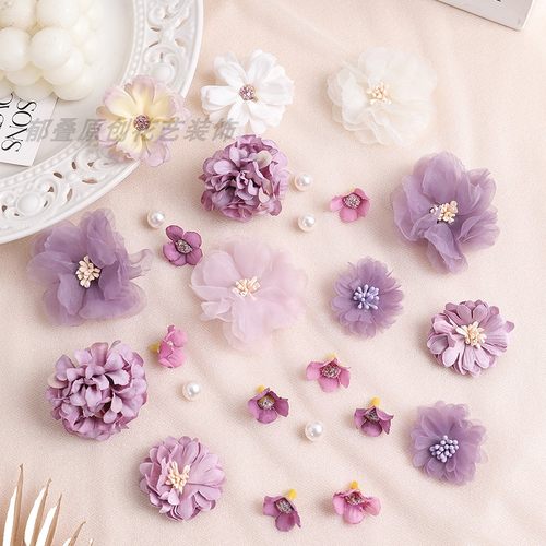 diy头饰发夹花服装帽花裙摆花