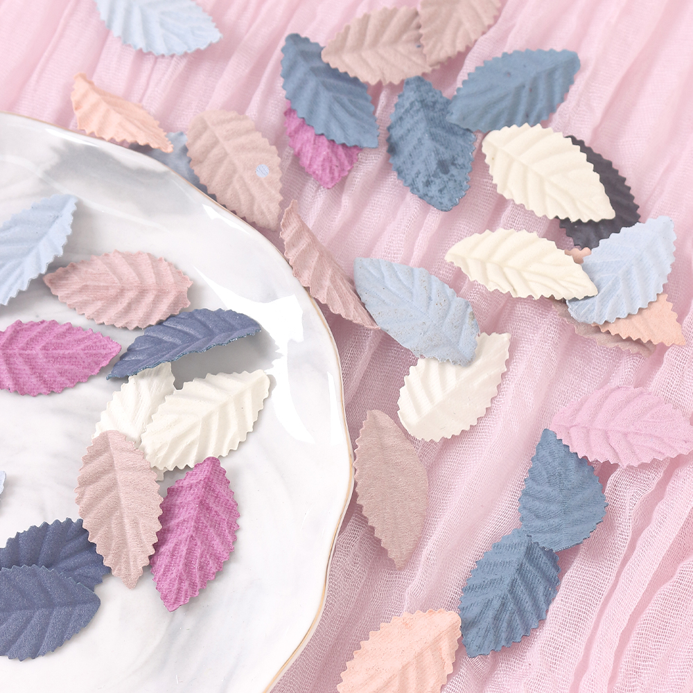 4/6cm超纤仿真树叶 压纹玫瑰叶子 花朵diy发夹发簪饰品配件材料