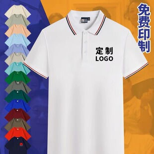 t恤定制logo纯棉圆领短袖团体企业工作服文化广告polo衫刺绣印字