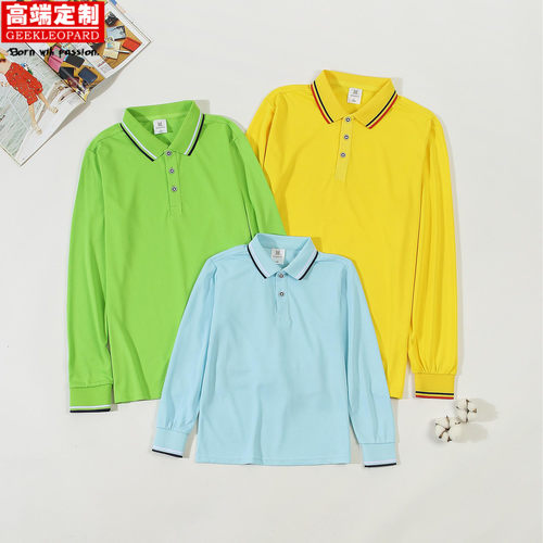 儿童翻领Polo可定制logo