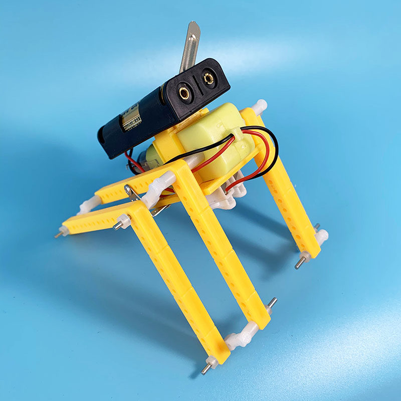 stem拼装机器人二合一 三角爬虫 中小学科普手工 电动机械机构