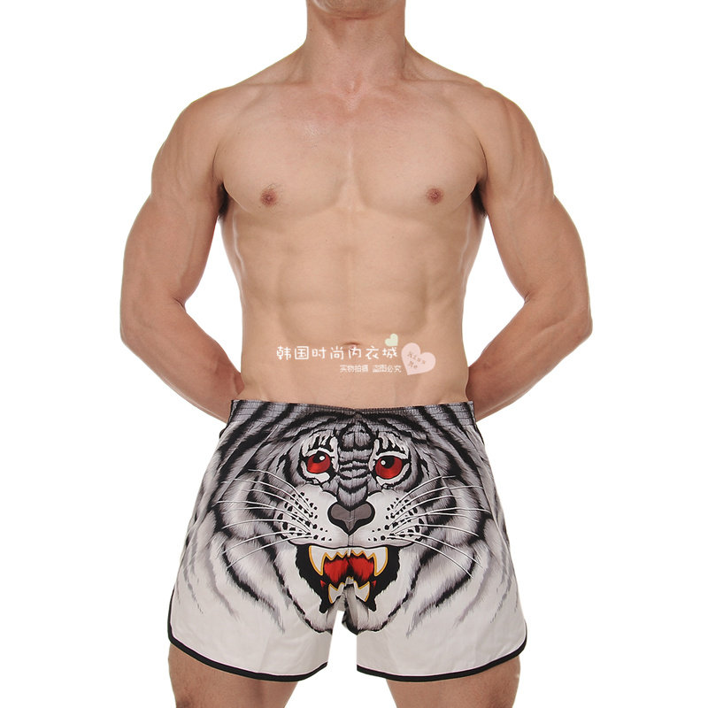 韩国男士阿罗裤潮男内裤宽松版一片式大码居家裤卡通棉内裤丝光棉,女士内衣/男士内衣/家居服,男平角内裤,淘宝优惠券,粉丝福利购,淘宝优惠卷