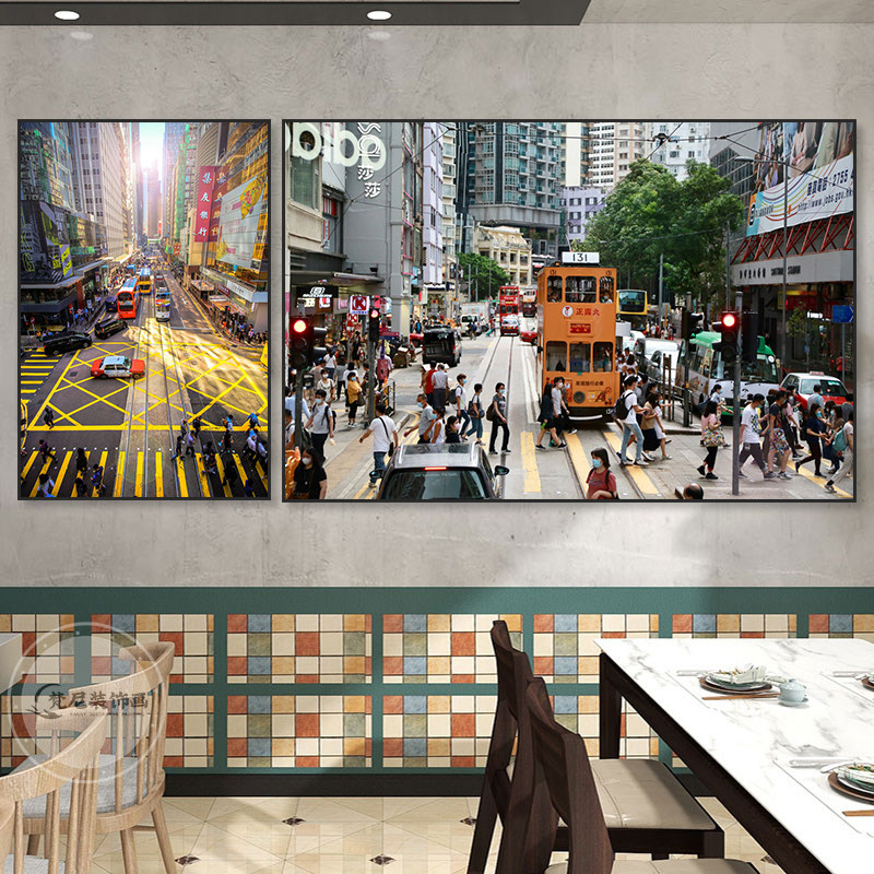 香港装饰画港风酒楼饭店火锅店
