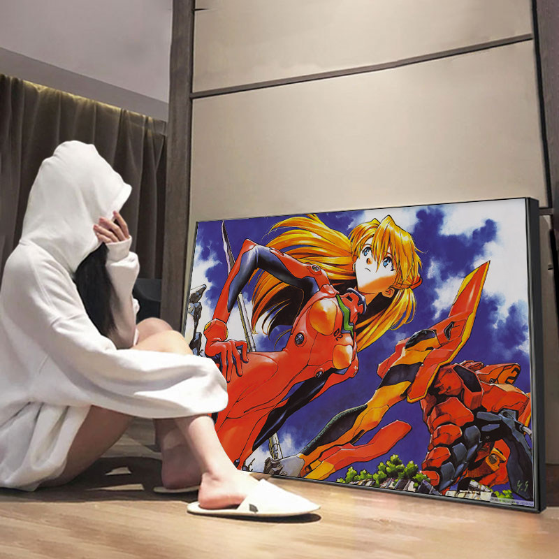 福音战士EVA挂画动漫明日香凌波丽初号机装饰画服装店直播间壁画