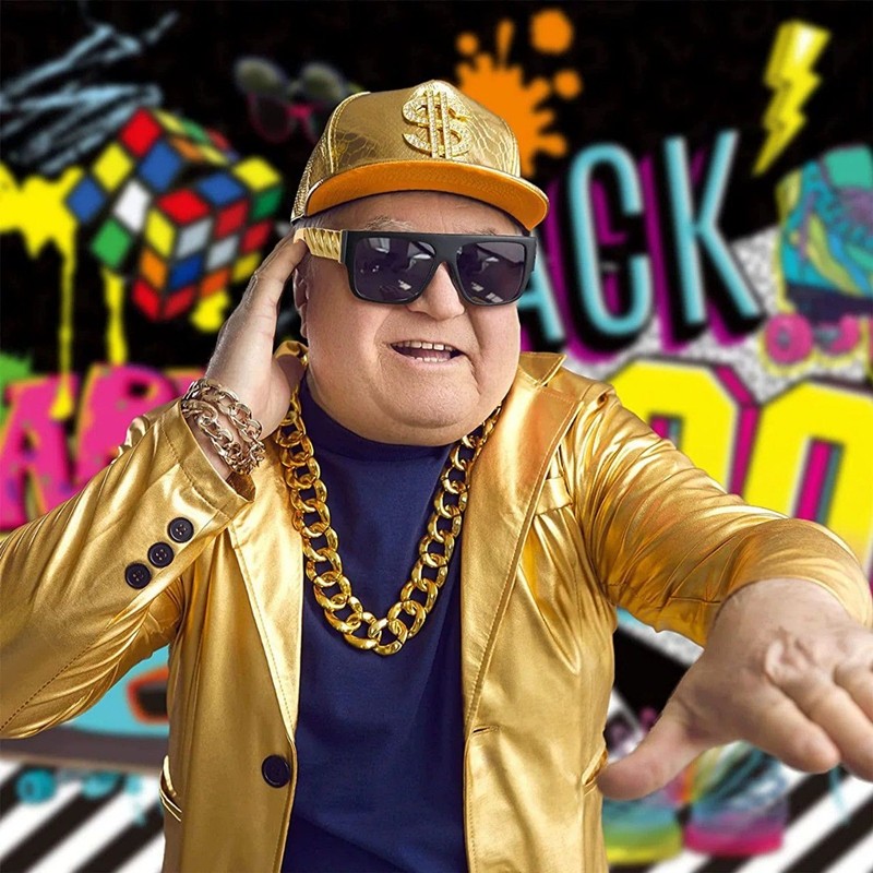 빅 골드 체인 인터넷 연예인 힙합 부자 슈퍼 두꺼운 금 목걸이 가짜 금 플라스틱 시뮬레이션 라이브 방송 소품 사회 사람들