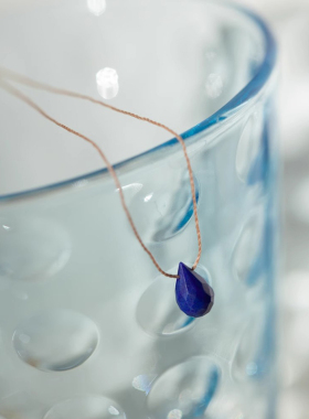 简约复古天然青金石项链