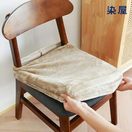 秋冬毛绒加厚弹力坐面套通用北欧