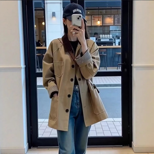 小个子正 巨好看 今年流行特惠卡其色风衣外套女2026年春季 新款