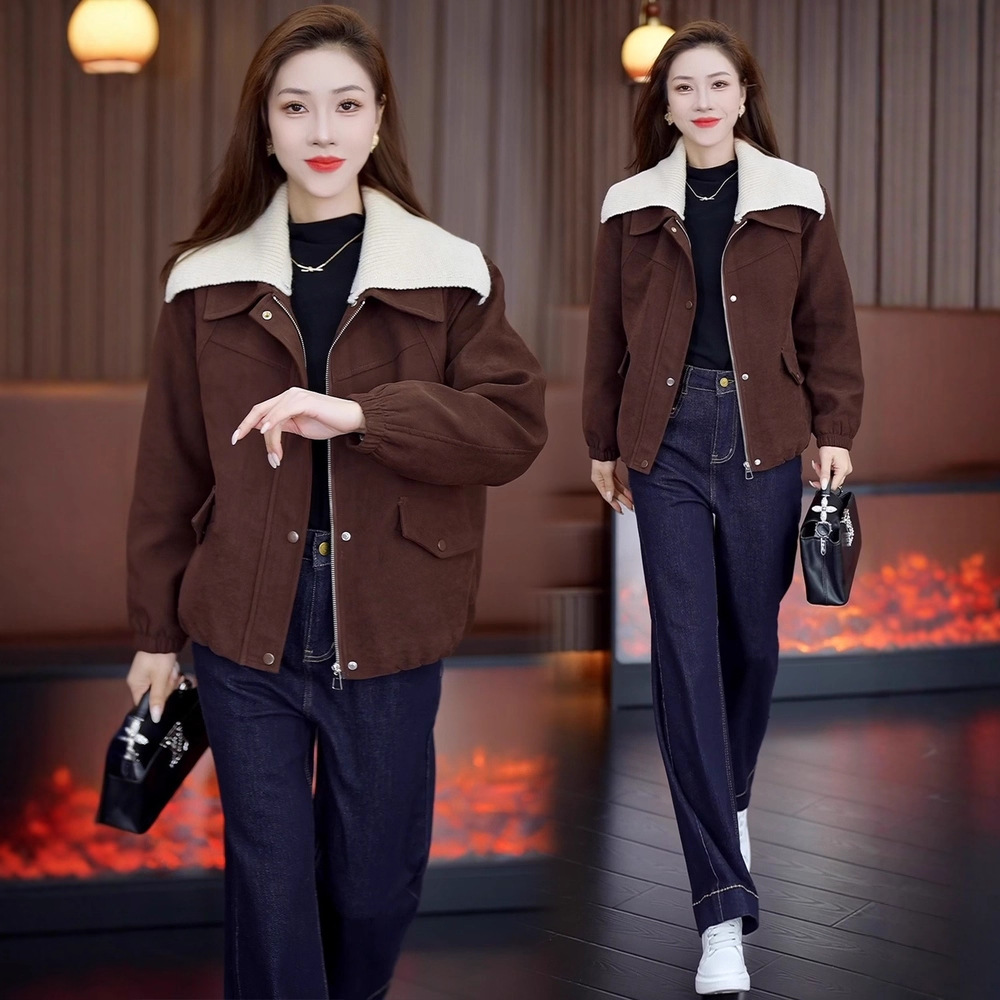 今年流行特惠秋冬牛仔短外套2025新款洋气女装今年流行爆款加绒厚