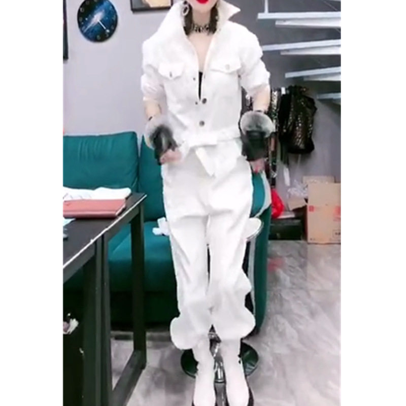 今年流行特惠发9053大爱美依缘2025春季新款欧货白色休闲连体裤
