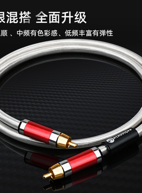 发烧级75欧姆同轴音频线7N铜银混搭COAXIAL数字同轴线