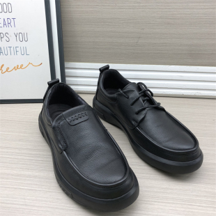 撤柜尾货秋季新款2023男鞋平底舒适爸爸鞋流行真皮流行百搭男单鞋