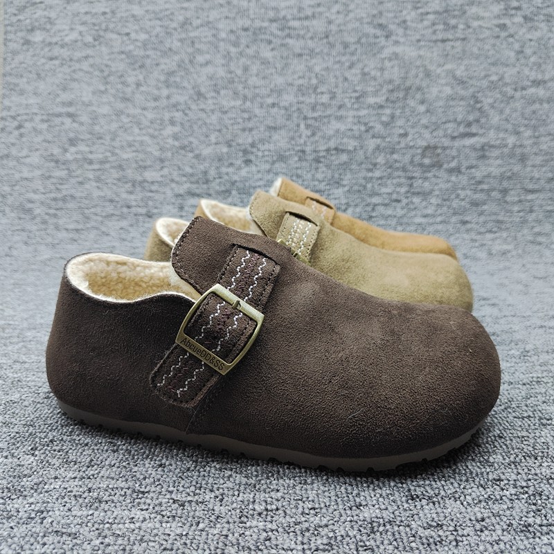 复古仿磨砂皮厚底勃肯鞋女鞋