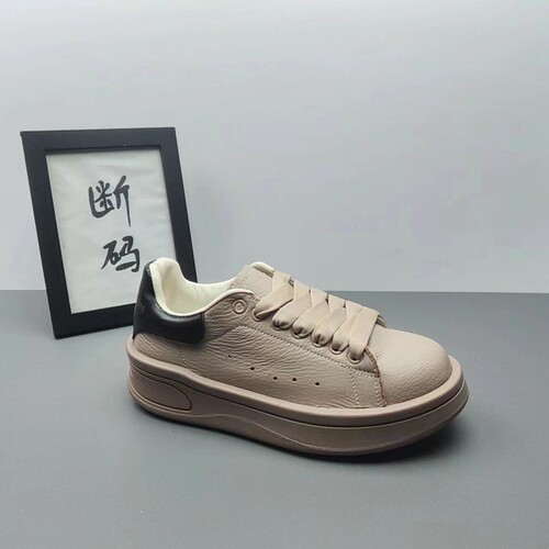 松糕底板鞋牛皮单鞋透气尾货