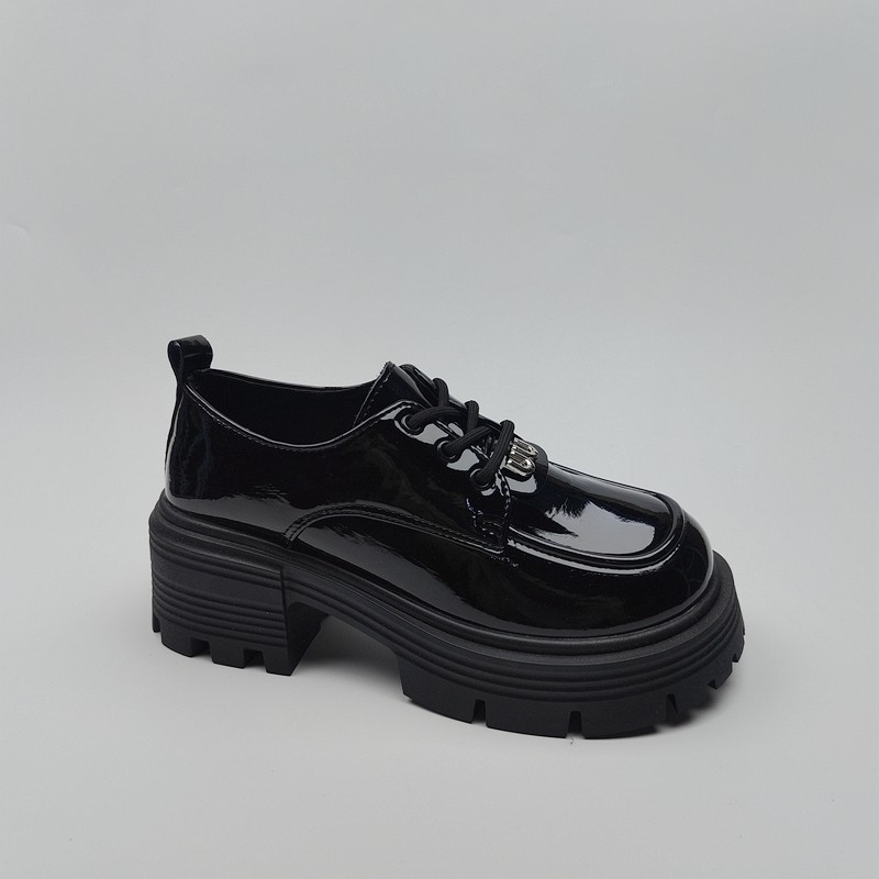 清仓尾货女鞋2025春新款粗跟乐福鞋粗跟漆皮真皮时尚厚底38.39.40,女鞋,浅口单鞋,淘宝优惠券,粉丝福利购,淘宝优惠卷