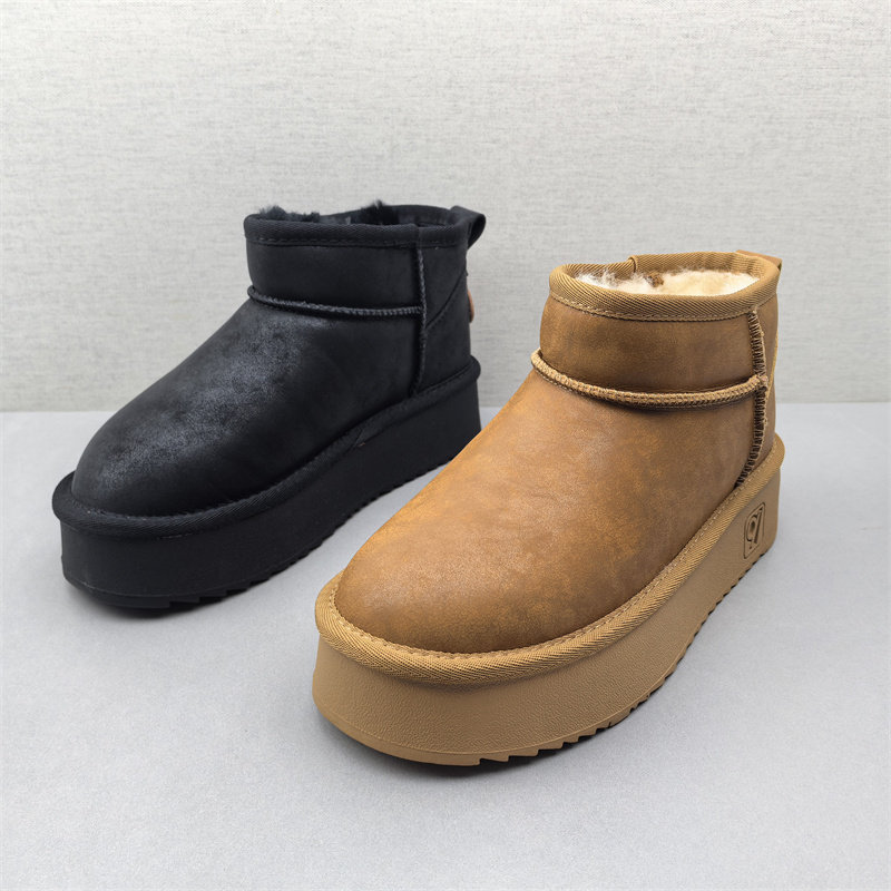 25冬季新款真皮女棉靴