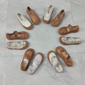 洞洞鞋 真皮女鞋 魔术贴一脚蹬手工牛皮妈妈鞋 民族风款 任选 特 式 夏