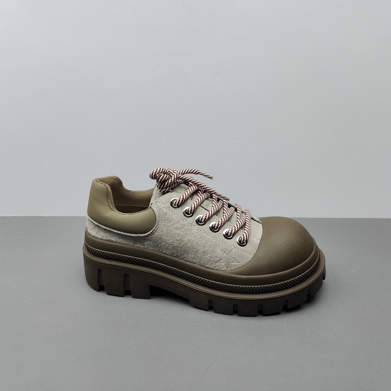 休闲风大头鞋女厚底松糕底运动鞋透气增高四季百搭休闲女鞋38码