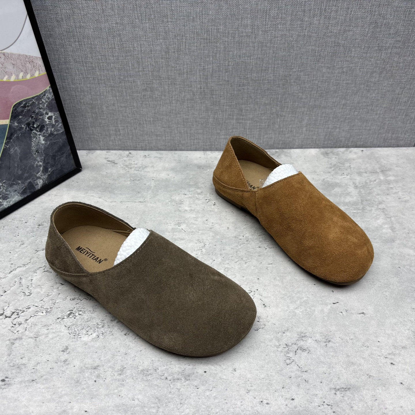 26春复古真皮平底女乐福鞋断码