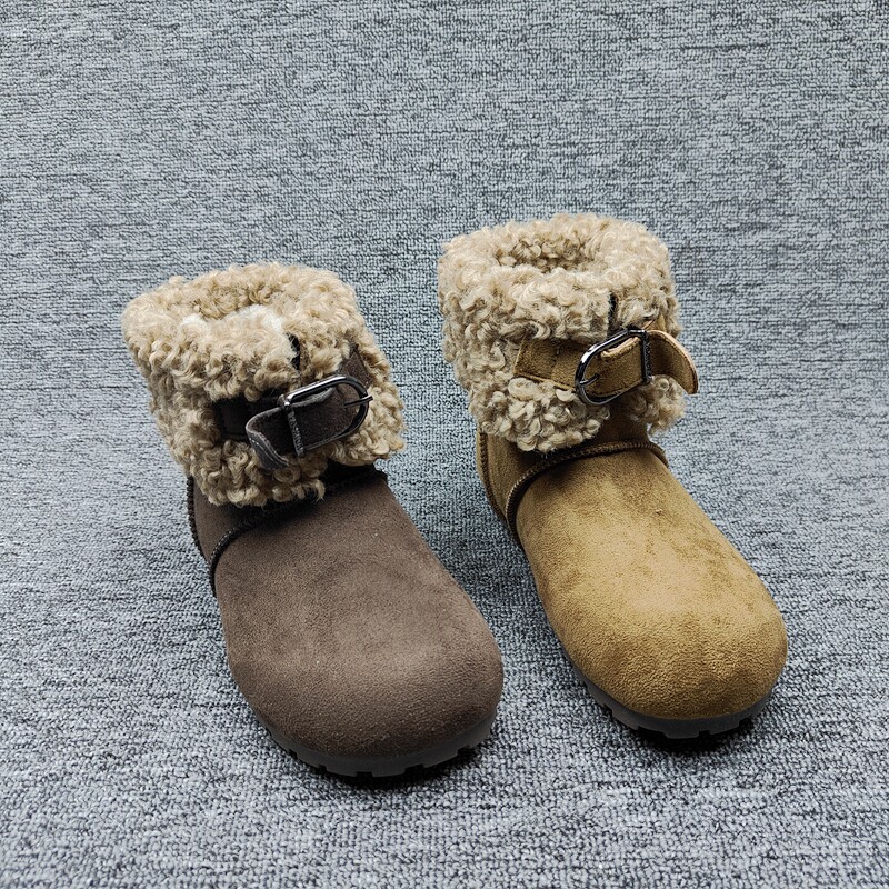 25冬季尾货处理新款毛口短筒女