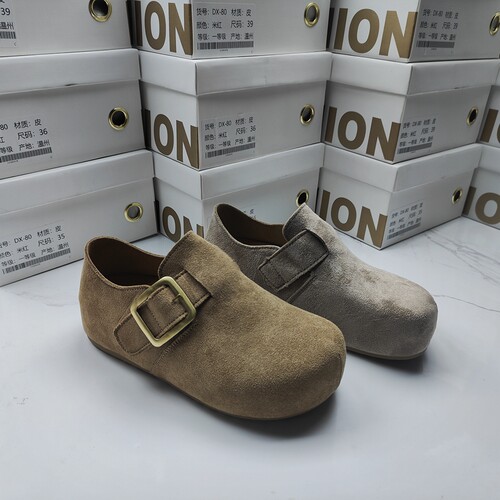 内增高厚底复古勃肯鞋女鞋2026春季新款圆头深口单鞋舒适一脚蹬鞋