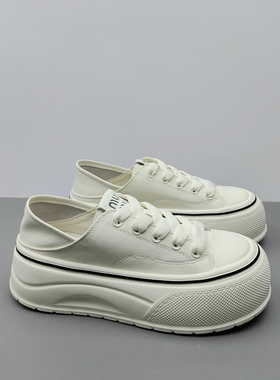 休闲风厚底小白鞋女鞋松糕底增高百搭透气休闲鞋板鞋39码